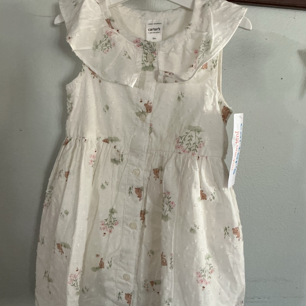 Carter's Cream Floral Kids Dress